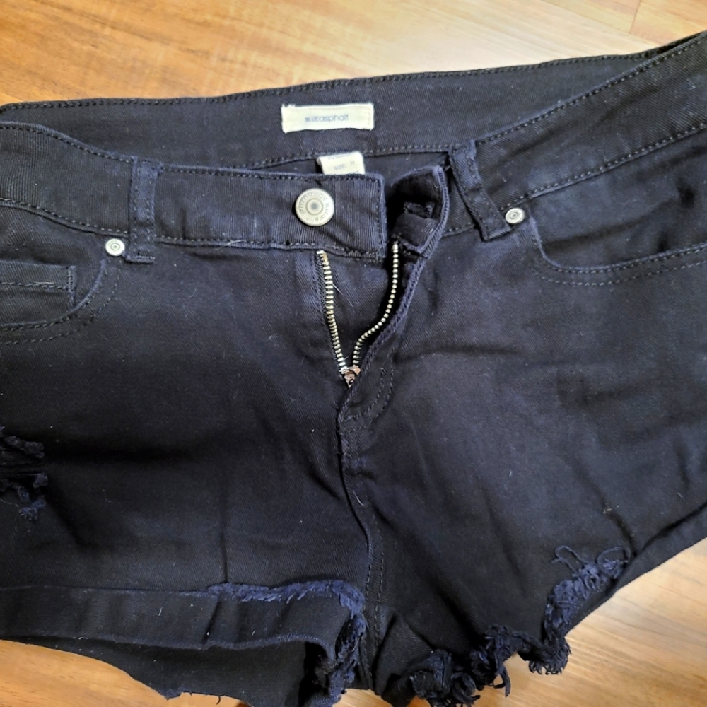 Black Jeans Shorts